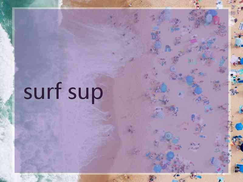 surf sup