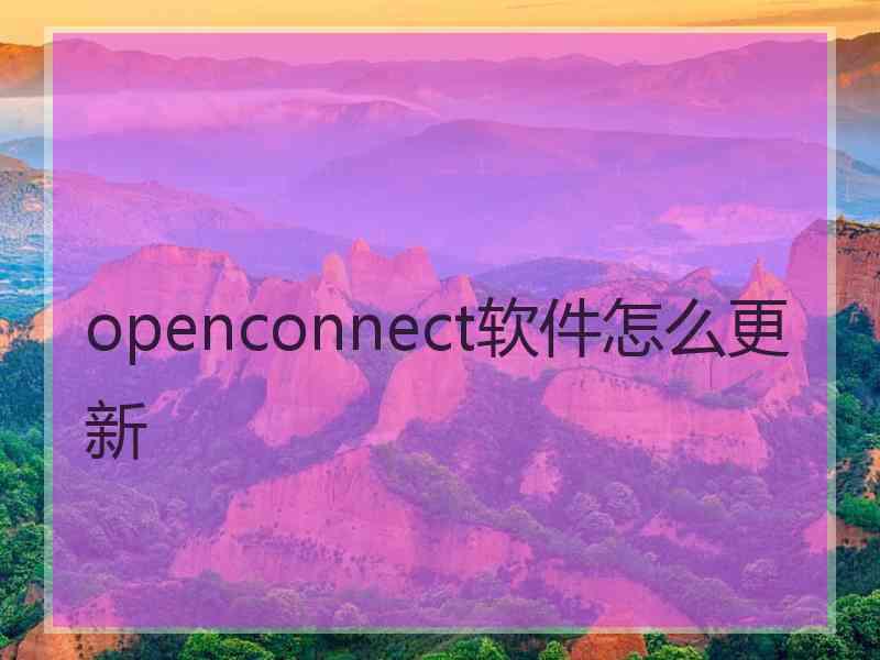 openconnect软件怎么更新