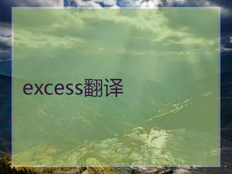 excess翻译