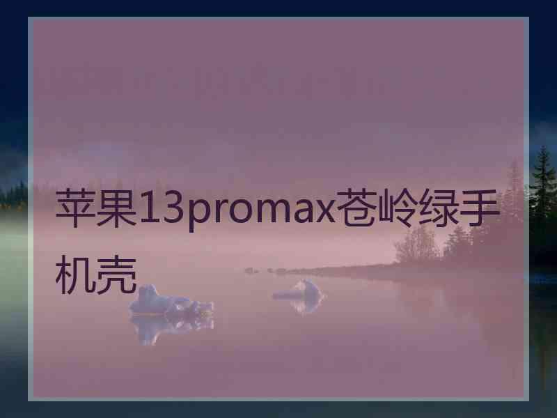 苹果13promax苍岭绿手机壳