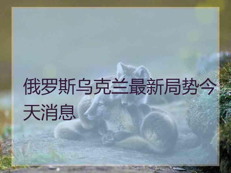 俄罗斯乌克兰最新局势今天消息