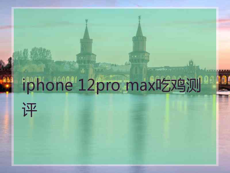 iphone 12pro max吃鸡测评