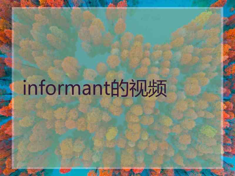 informant的视频