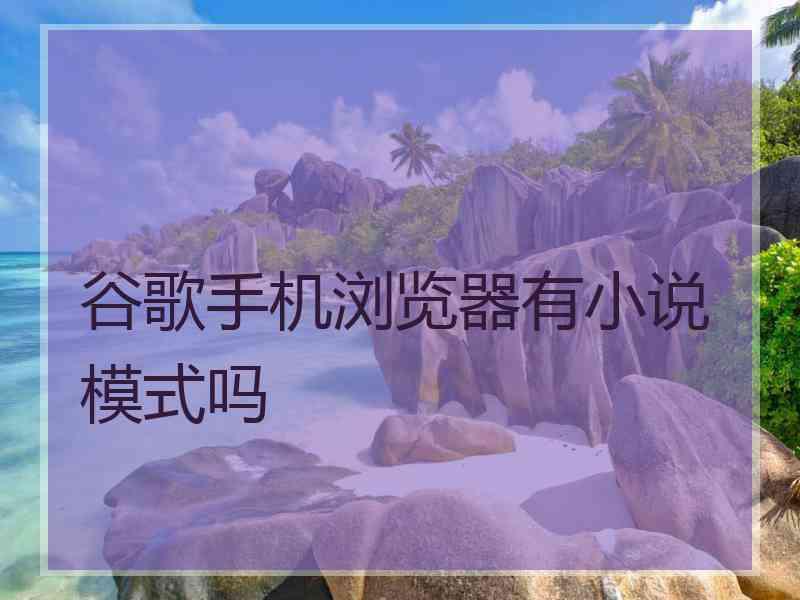 谷歌手机浏览器有小说模式吗