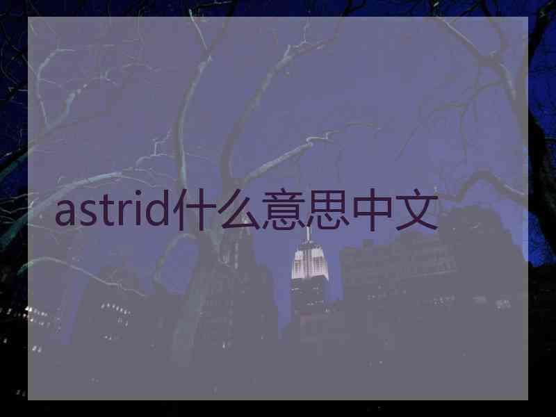 astrid什么意思中文