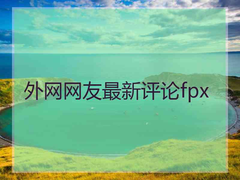 外网网友最新评论fpx