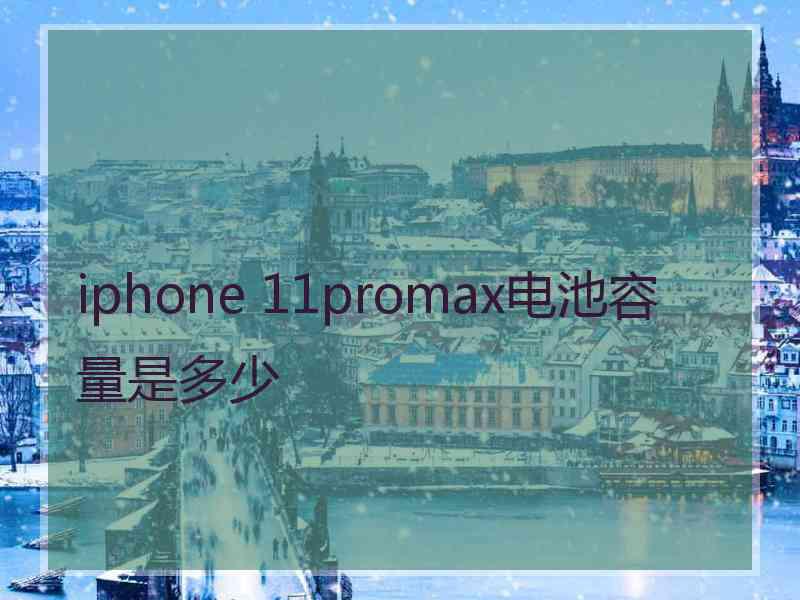 iphone 11promax电池容量是多少