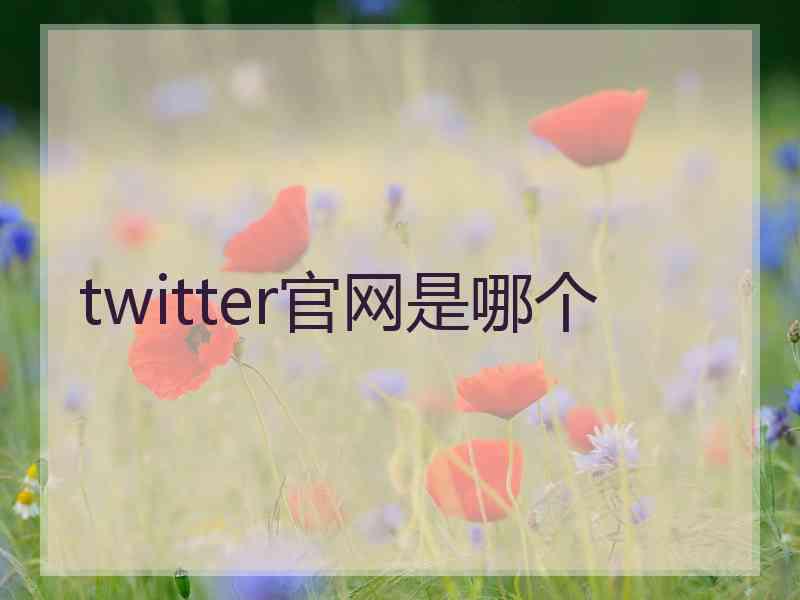 twitter官网是哪个