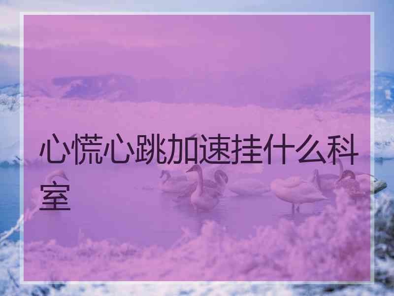 心慌心跳加速挂什么科室