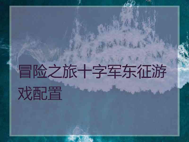 冒险之旅十字军东征游戏配置