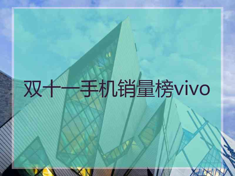 双十一手机销量榜vivo