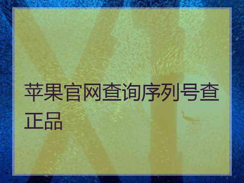 苹果官网查询序列号查正品