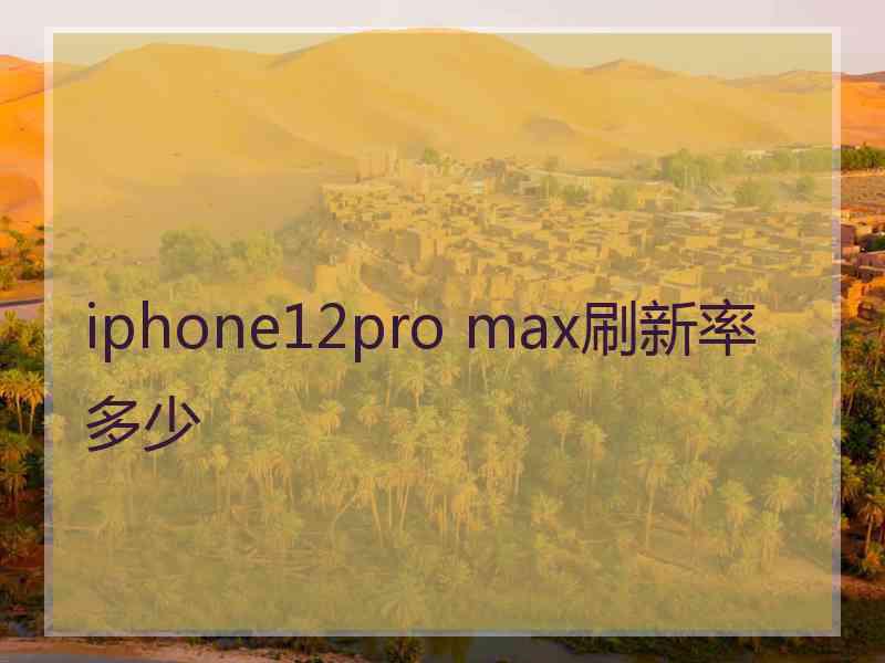 iphone12pro max刷新率多少