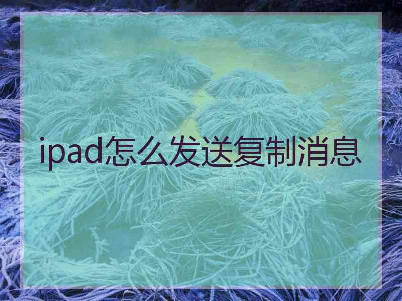 ipad怎么发送复制消息