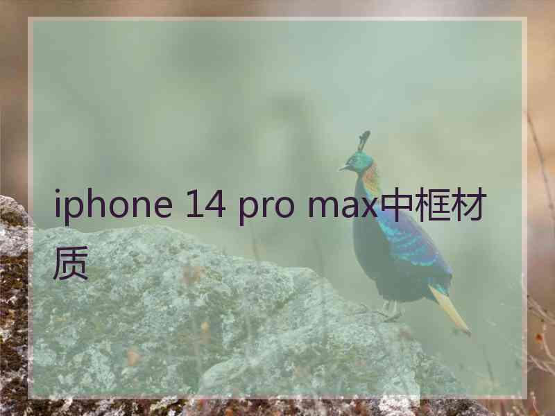 iphone 14 pro max中框材质