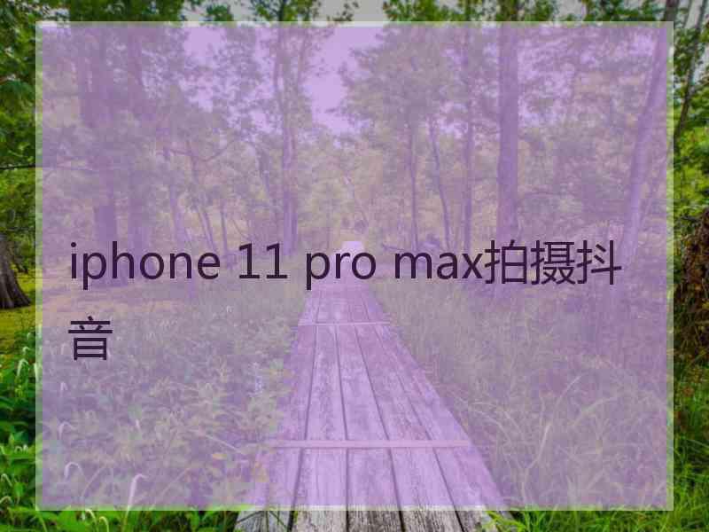 iphone 11 pro max拍摄抖音