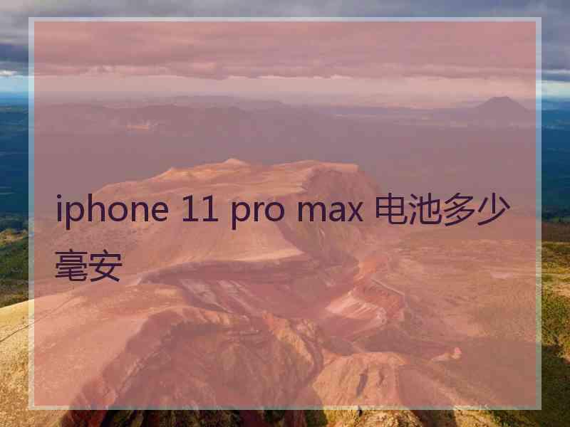 iphone 11 pro max 电池多少毫安