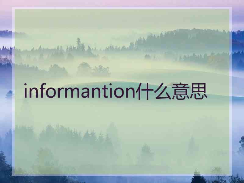 informantion什么意思