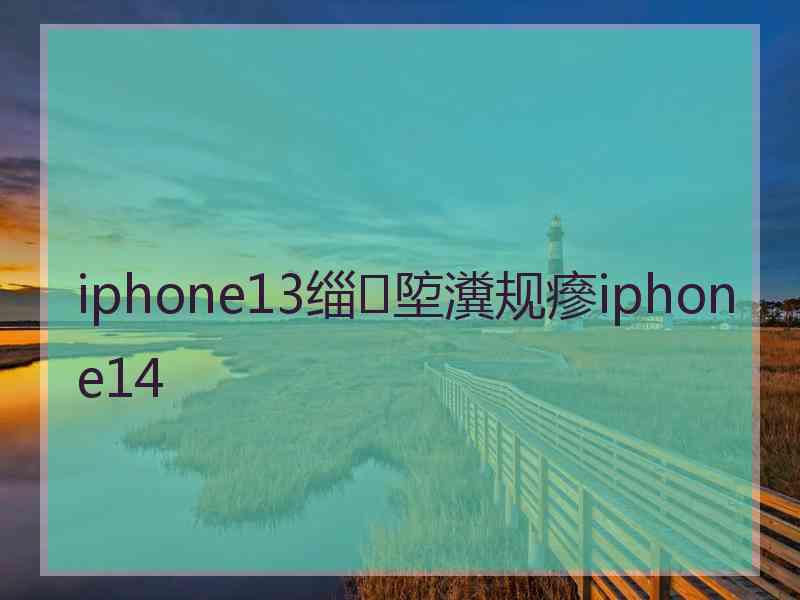 iphone13缁埅瀵规瘮iphone14