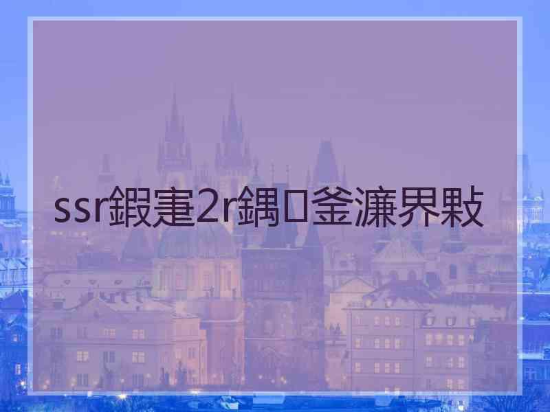 ssr鍜寁2r鍝釜濂界敤