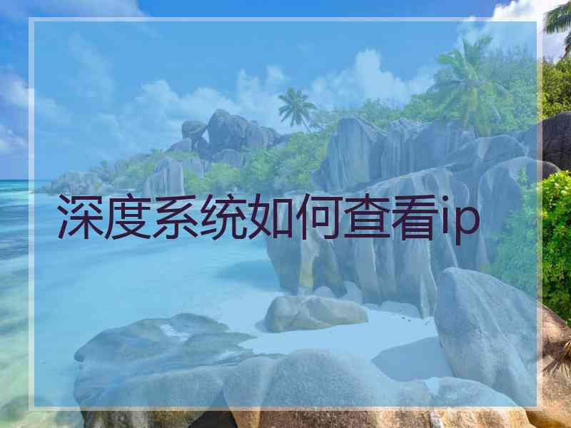 深度系统如何查看ip