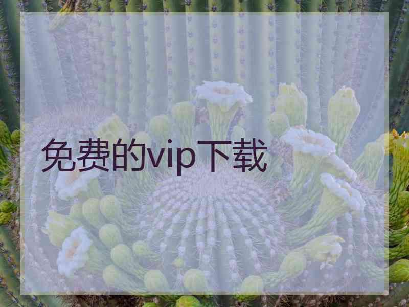 免费的vip下载