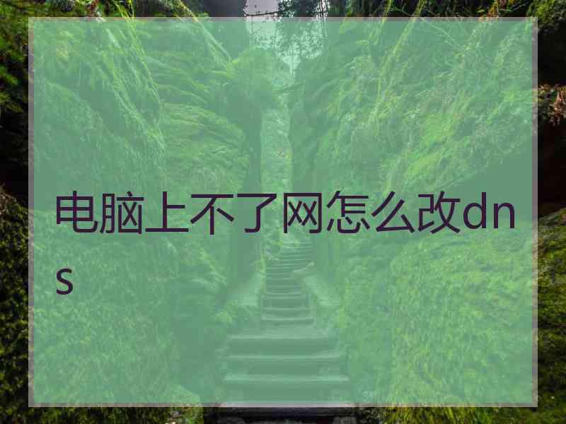 电脑上不了网怎么改dns