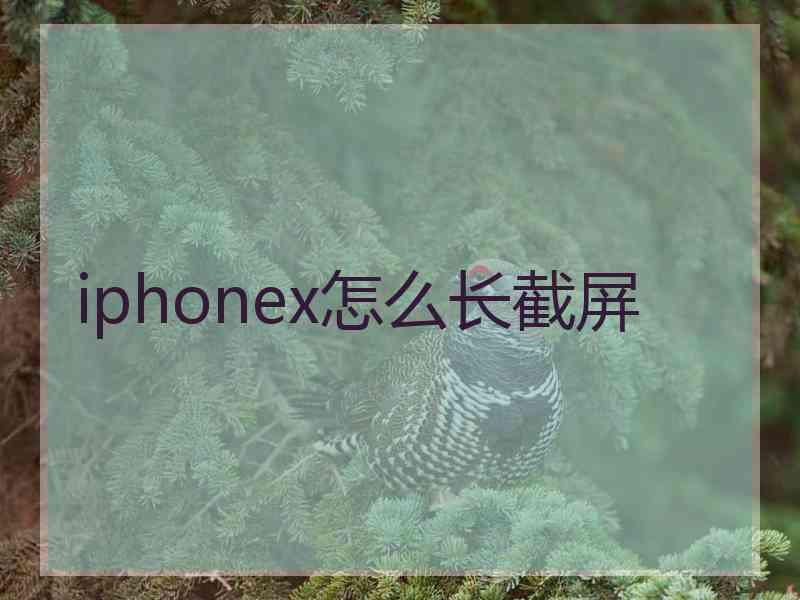 iphonex怎么长截屏