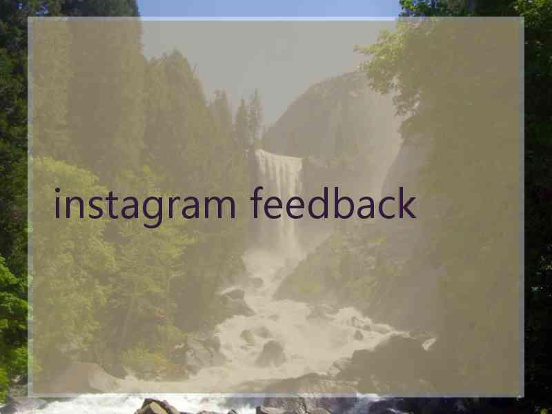 instagram feedback