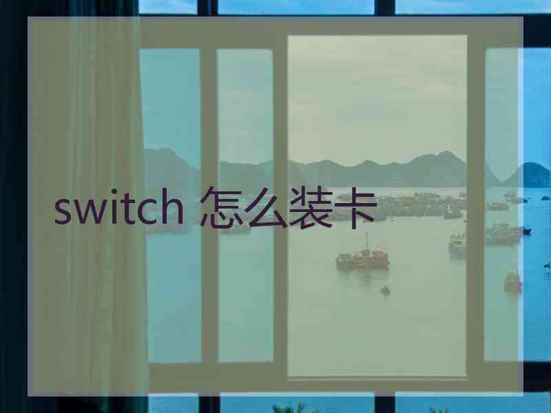 switch 怎么装卡