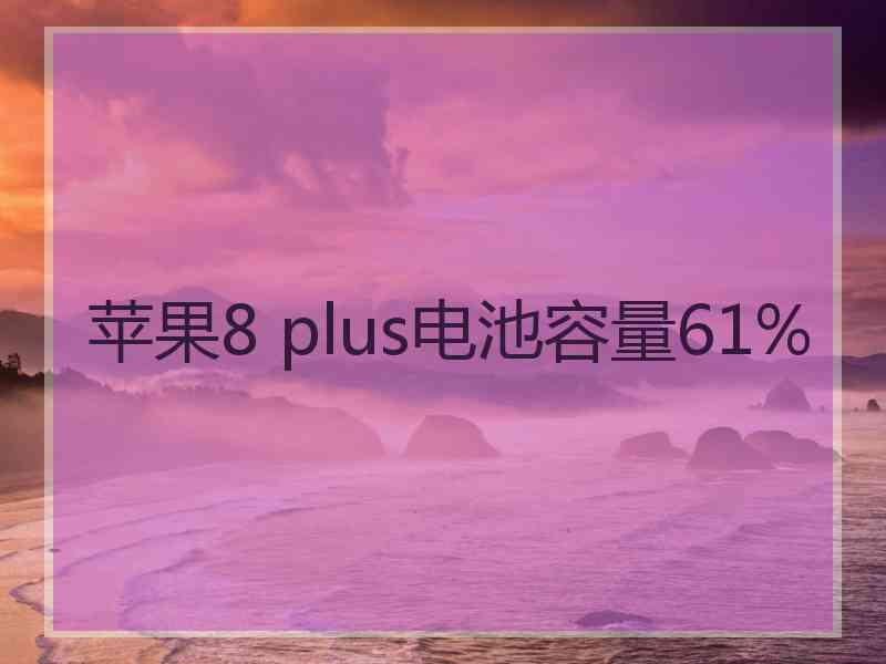 苹果8 plus电池容量61%