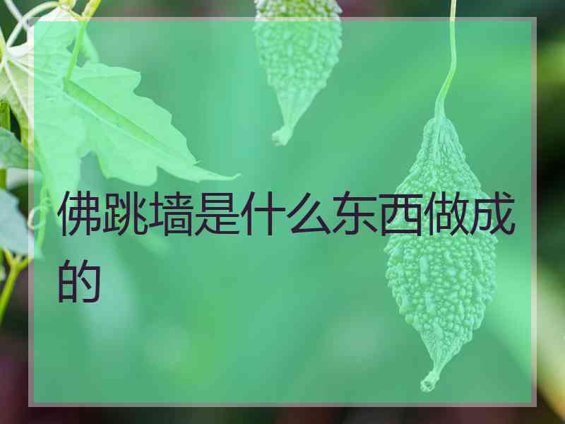 佛跳墙是什么东西做成的