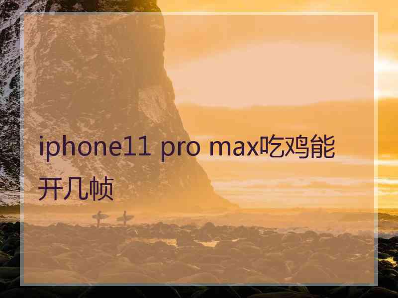 iphone11 pro max吃鸡能开几帧