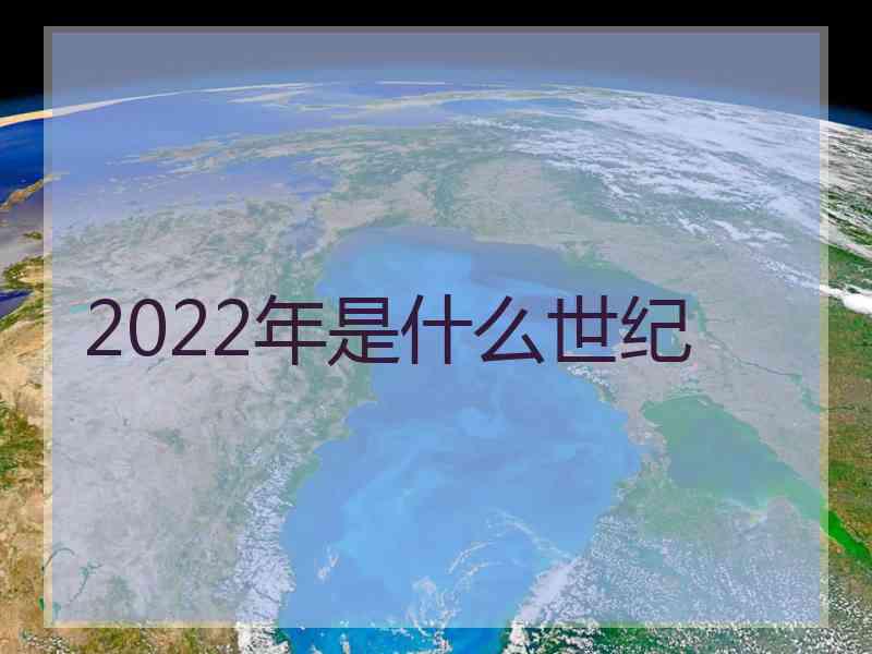 2022年是什么世纪