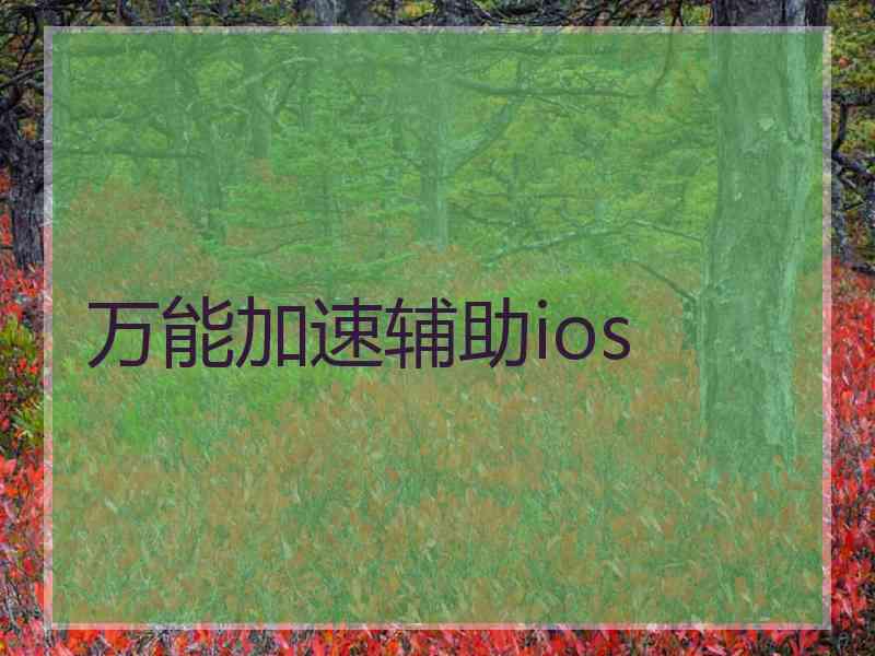 万能加速辅助ios