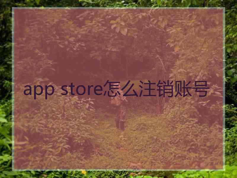 app store怎么注销账号