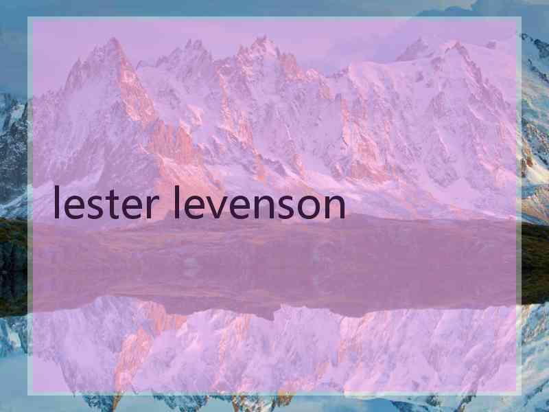 lester levenson