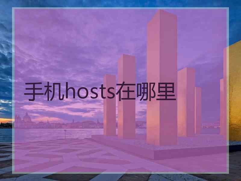 手机hosts在哪里