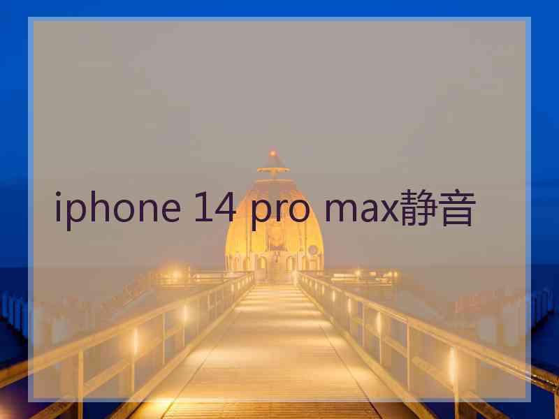 iphone 14 pro max静音