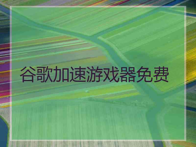 谷歌加速游戏器免费