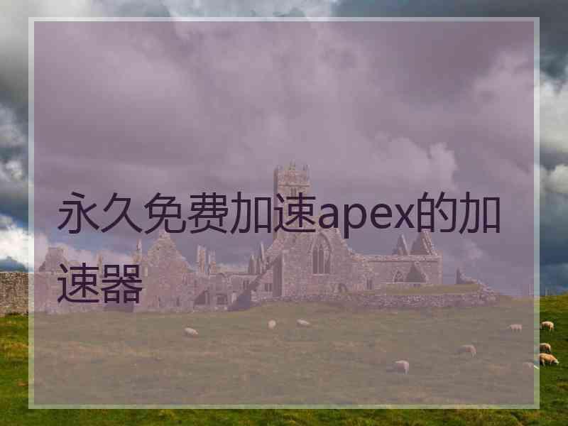 永久免费加速apex的加速器