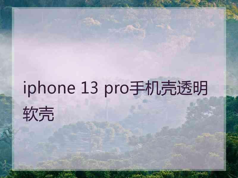 iphone 13 pro手机壳透明软壳