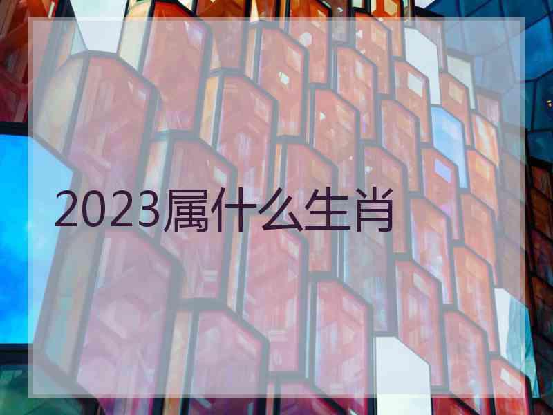 2023属什么生肖