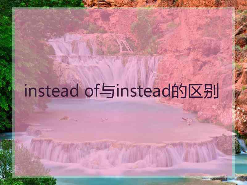 instead of与instead的区别