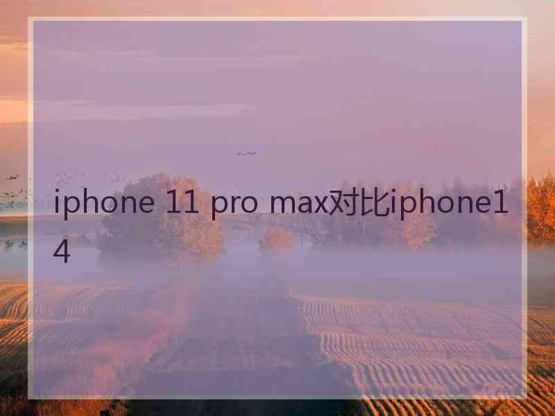 iphone 11 pro max对比iphone14