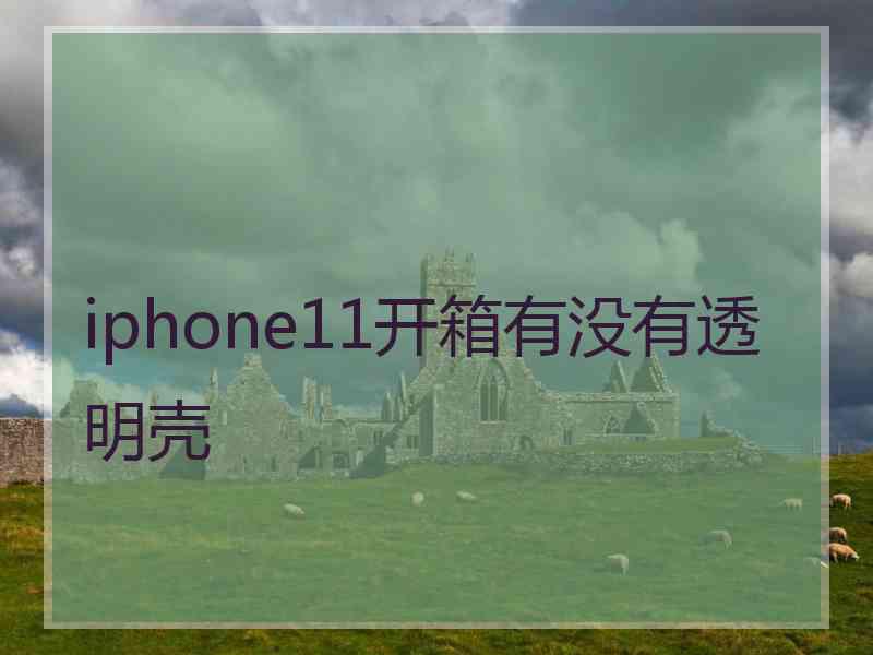 iphone11开箱有没有透明壳