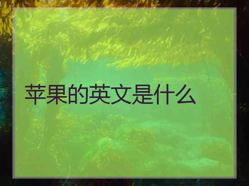 苹果的英文是什么