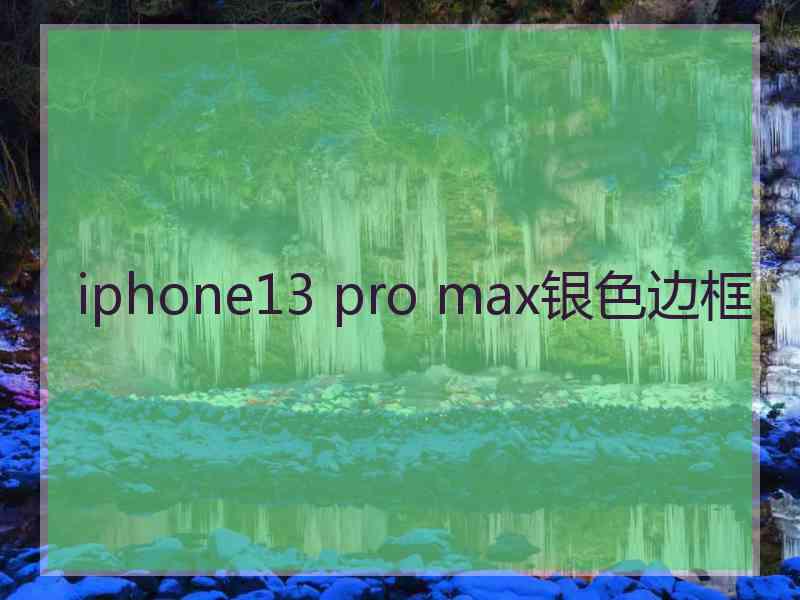 iphone13 pro max银色边框