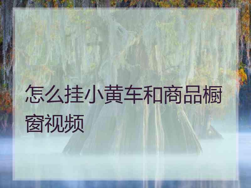 怎么挂小黄车和商品橱窗视频