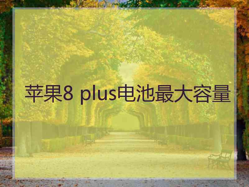 苹果8 plus电池最大容量